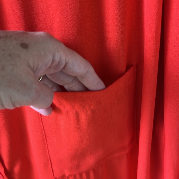 Gigio New w Tag XL Women’s Red Longline Shirt Maxi Tunic - Picture 7 of 12